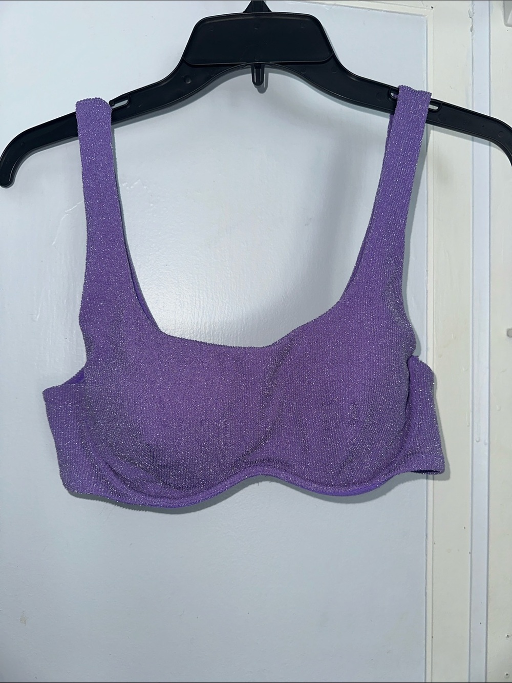 PINK glitter bathing suit top